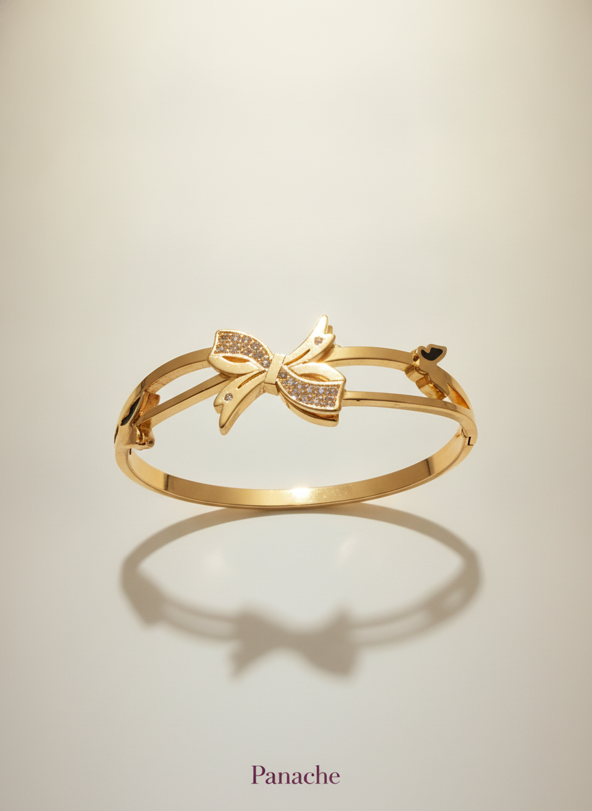 Golden Bow Cuff Bracelet