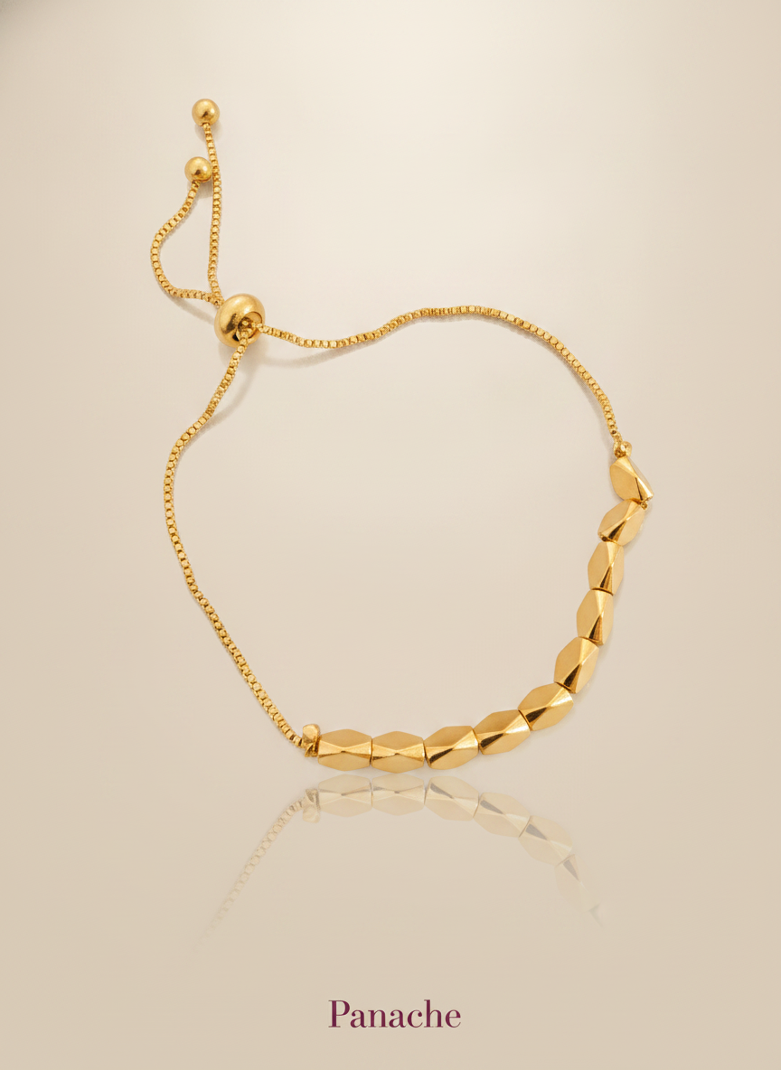 Faceted Gold Bead Bracelet