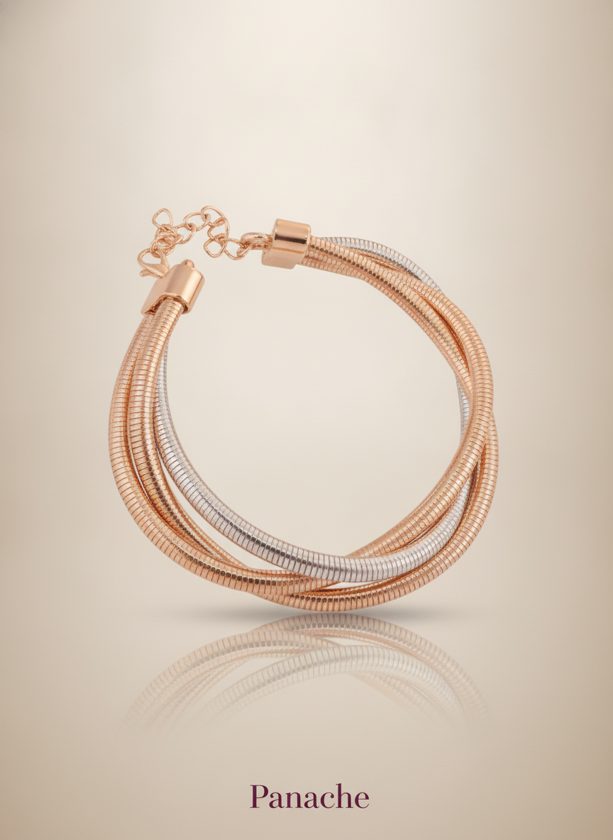 Twisted Multi-Tone Snake Bracelet