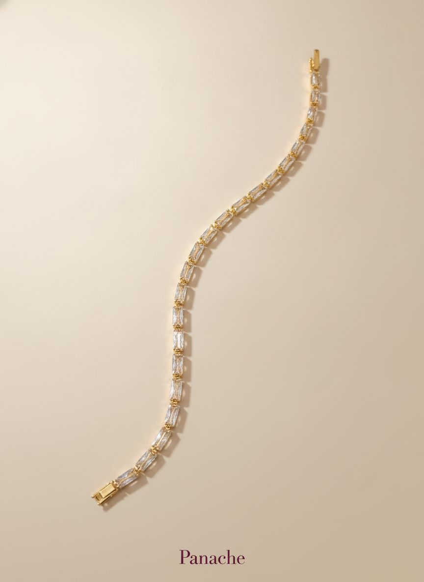 Baguette Crystal Tennis Bracelet