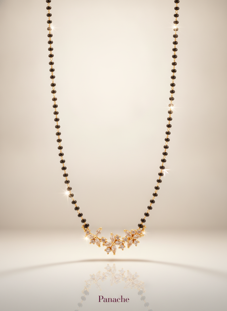 Black Bead Mangalsutra Necklace