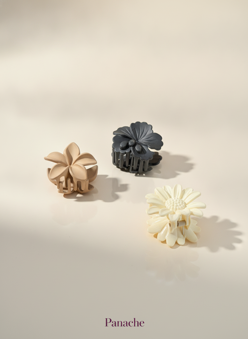 Blooming Floral Claw Clip Set