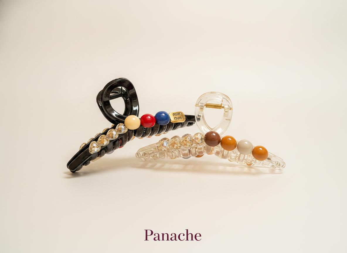 Beaded Crystal Claw Clutcher Set 2 Pcs - set