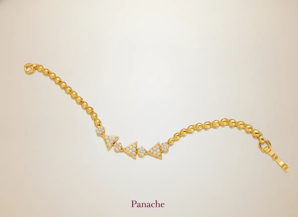 Golden Triangle Beaded Bracelet