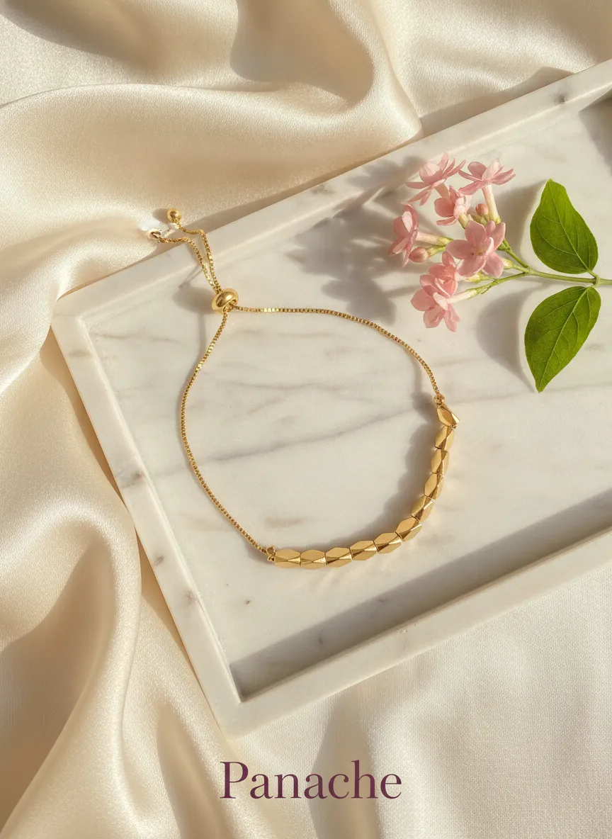 Faceted Gold Bead Bracelet