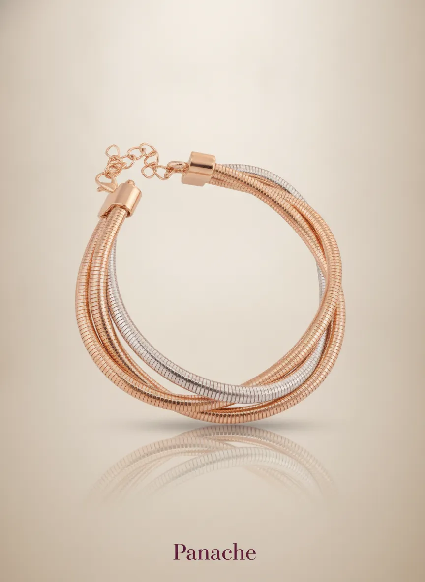 Twisted Multi-Tone Snake Bracelet