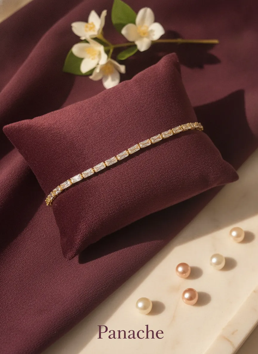 Baguette Crystal Tennis Bracelet