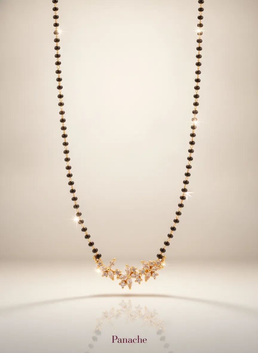 Black Bead Mangalsutra Necklace
