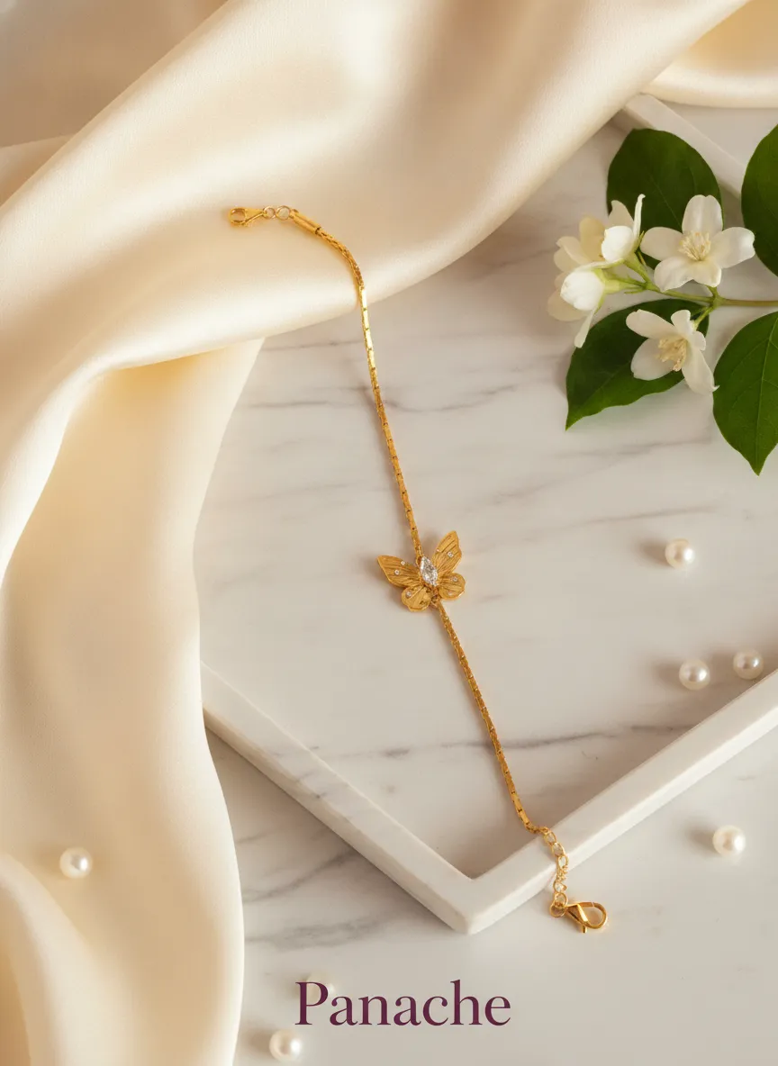 Golden Blossom Charm Bracelet