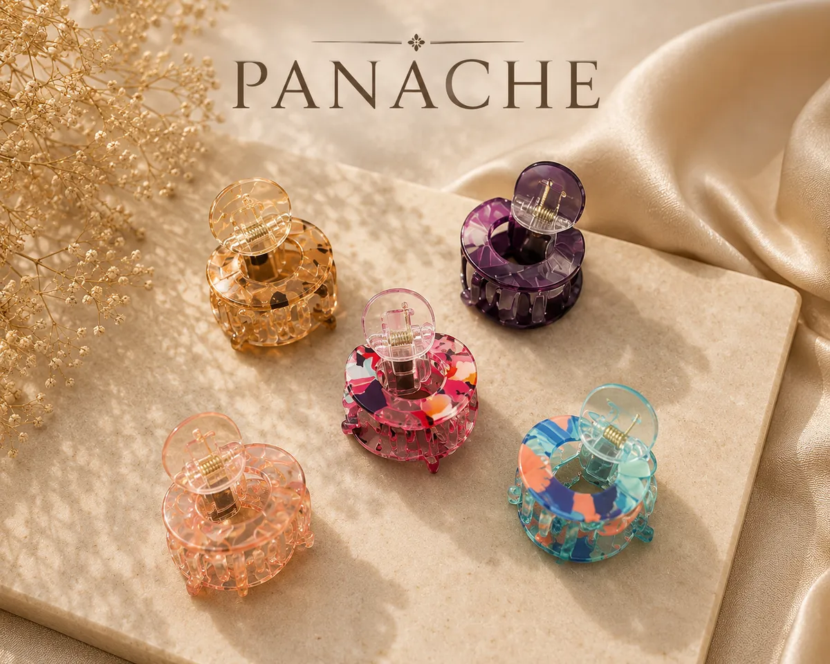 Marble Mini Korean Claw Clip Set of 6 Pcs - Multicolor