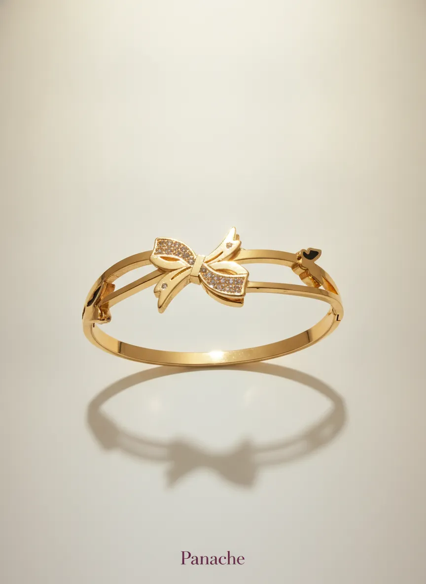 Golden Bow Cuff Bracelet