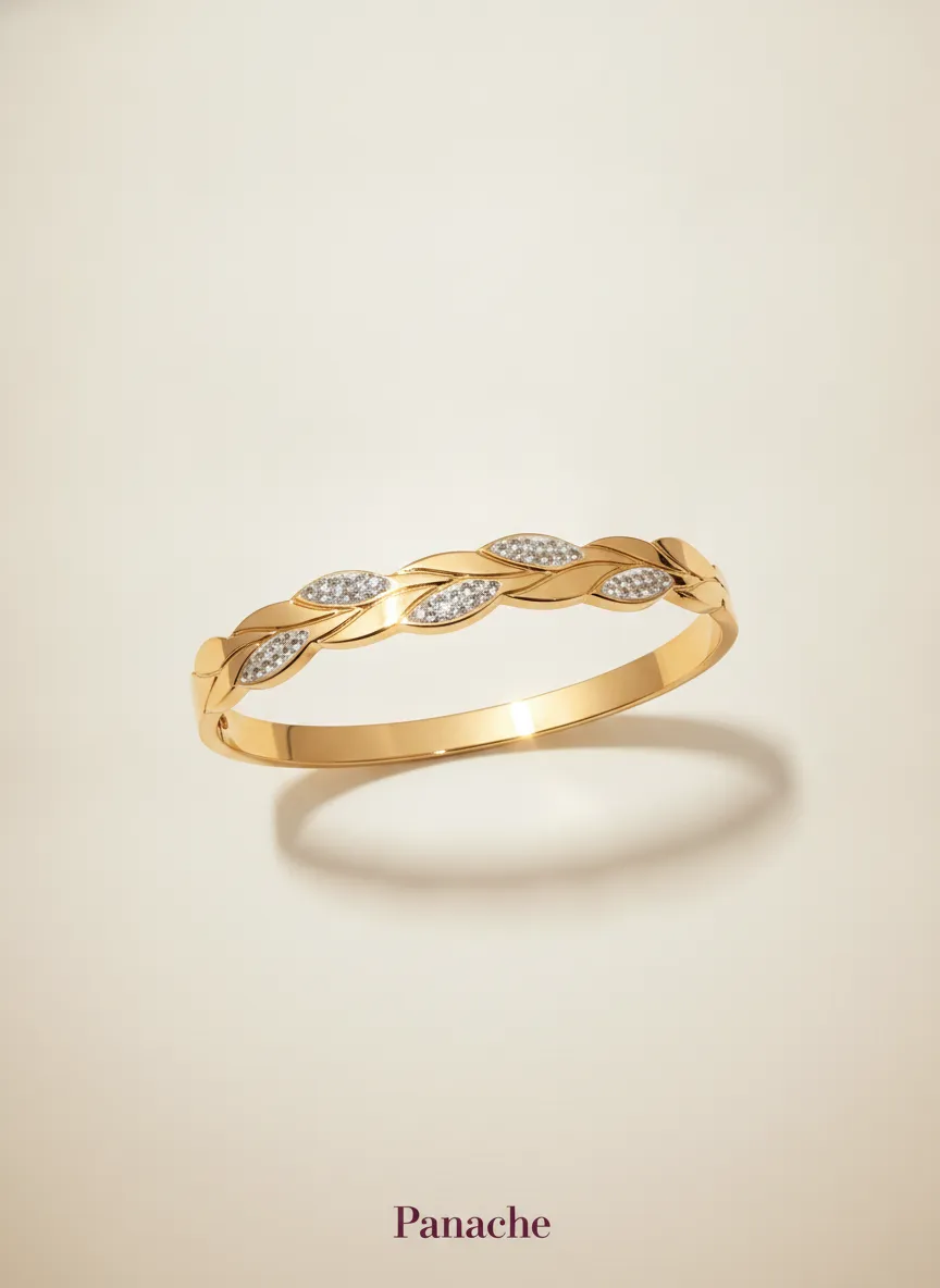 Gold Twisted Crystal Bracelet