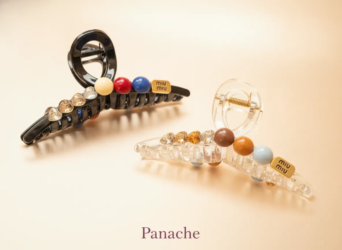 Beaded Crystal Claw Clutcher Set 2 Pcs - set