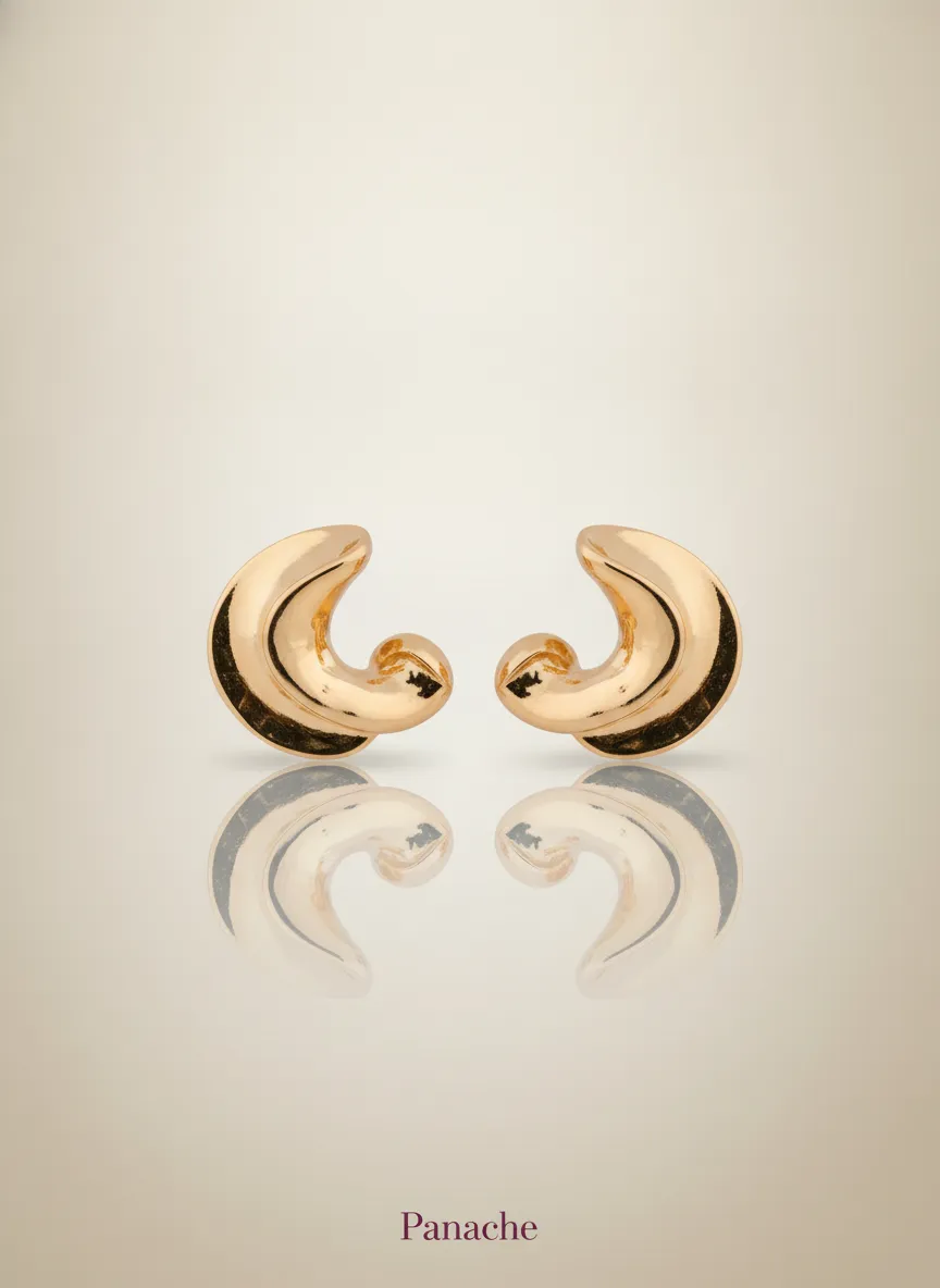 Molten Gold Swirl Studs