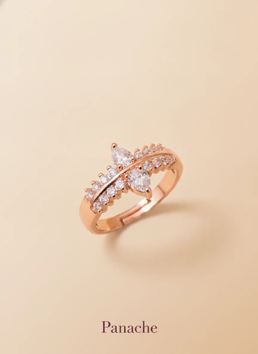 Rose Gold Marquise Blossom Ring