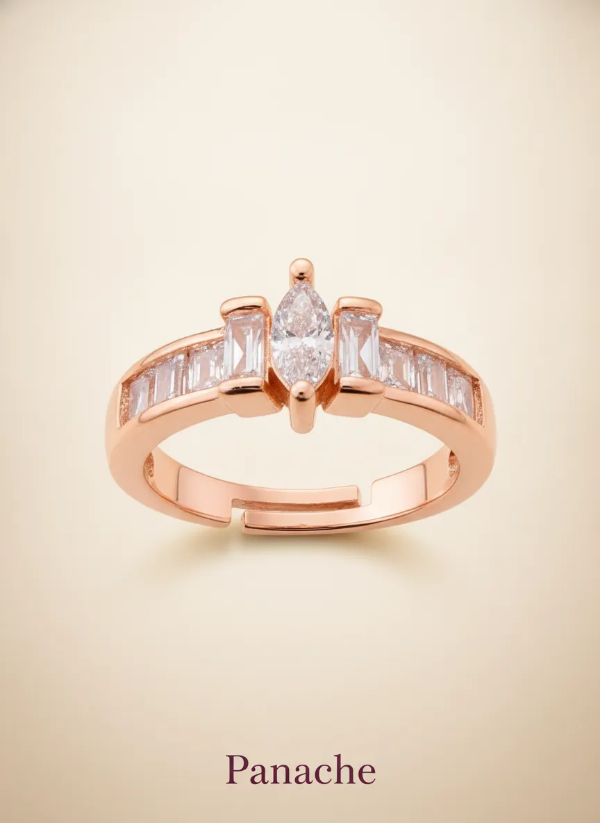 Rose Gold Marquise Solitaire Ring