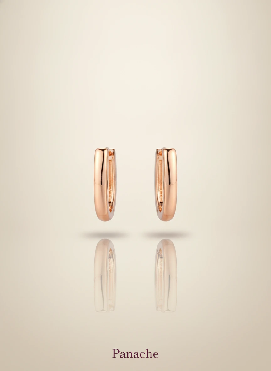 Gold Oval Hoop Earrings