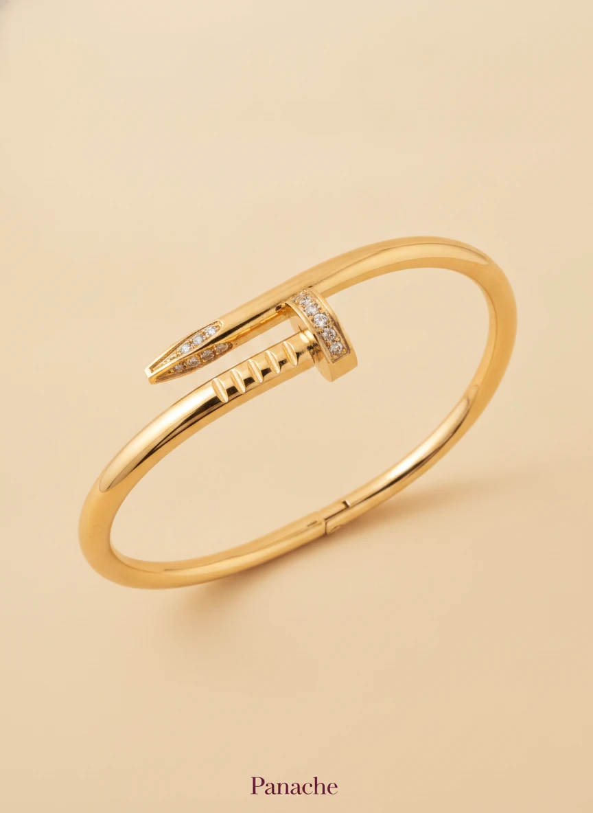 Gold Nail Cuff Bracelet